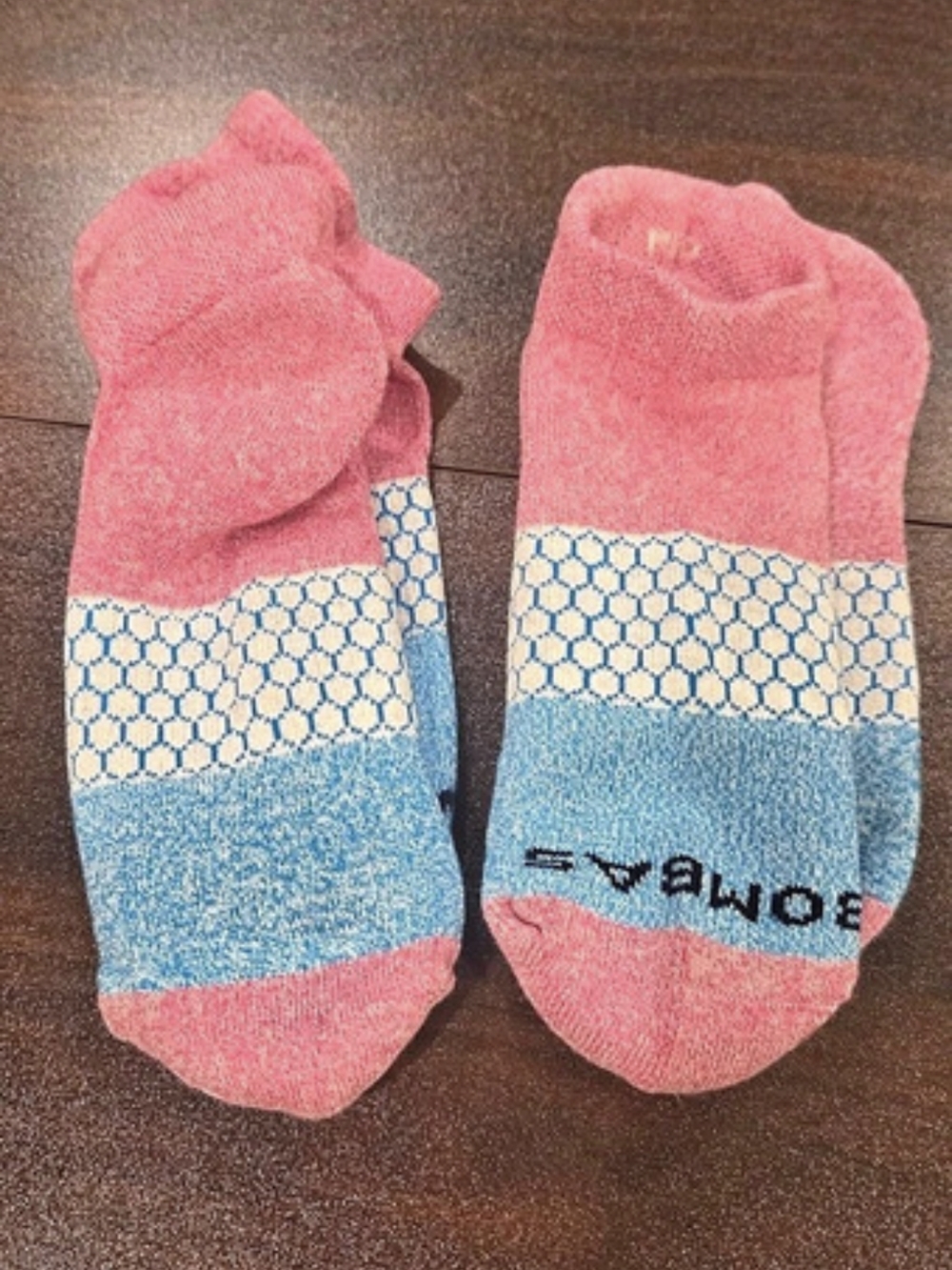 Bombas Ankle Socks Pink & Blue. New! Size MED